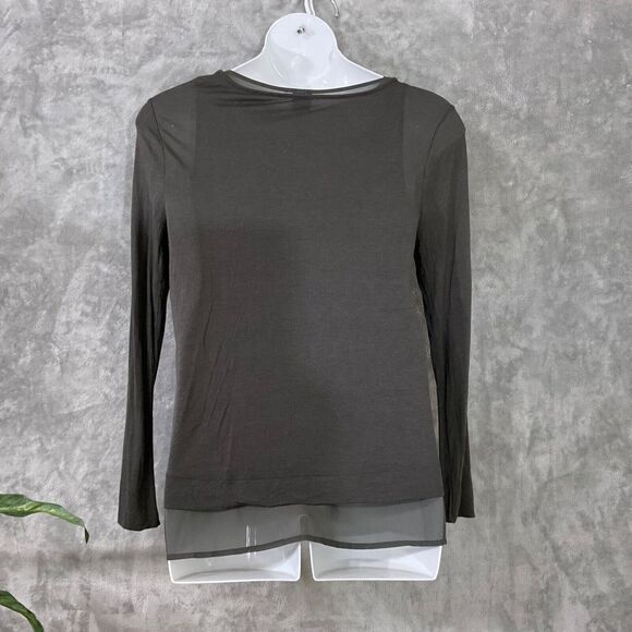 ecru Modal -Cashmere Tunic Top women’s L green long sleeve v-neck soft casual - Picture 3 of 12